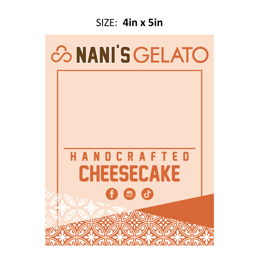 Nani's Cheesecake Sticker (Pack Of 100)