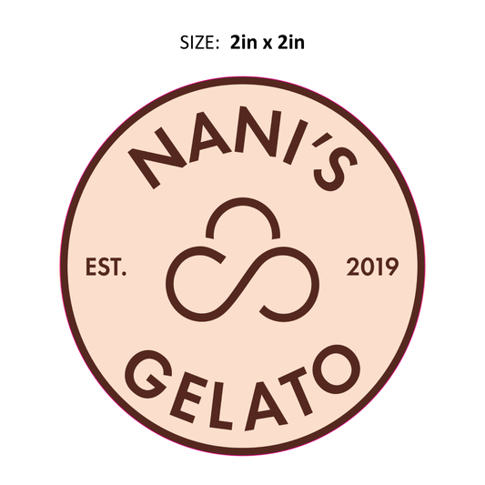 Nani's Gelato Coffee Sticker (Pack Of 100)
