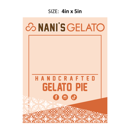 Nani's Gelato Pie Sticker (Pack Of 100)