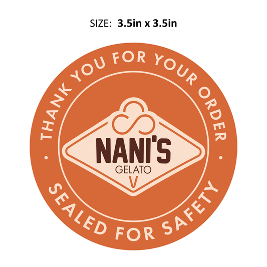 Nani's Sealed for Safety Sticker - Uber (Pack Of 100)